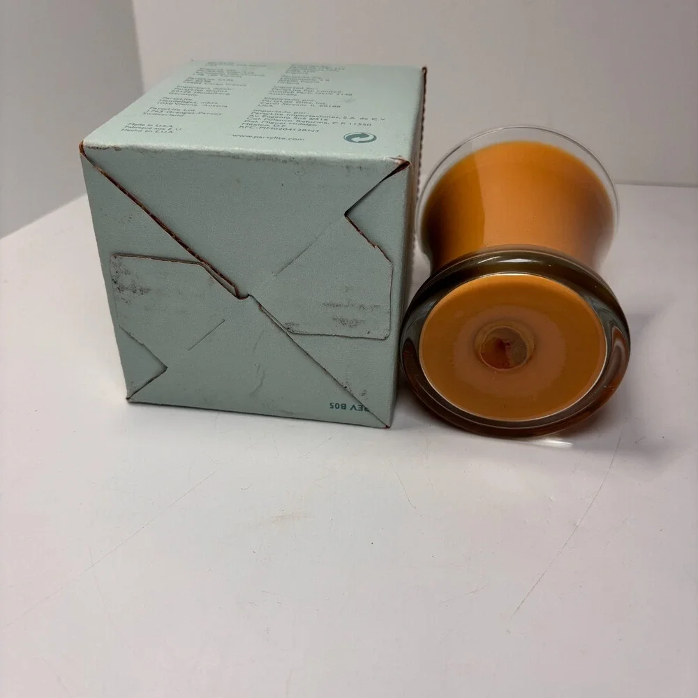PartyLite BestBurn Trumpet Jar Candle, Rice Milk & Honey, 6.7 oz, NIB G02422